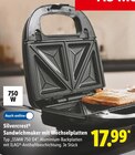 Sandwichmaker mit Wechselplatten von Silvercrest im aktuellen Lidl Prospekt für 17,99 €