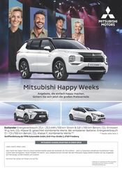 Aktueller Mitsubishi Werkstatt & Auto Prospekt in Jade und Umgebung, "Mitsubishi Happy Weeks" mit 1 Seite, 15.09.2025 - 13.10.2025