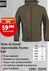 Veste de travail imperméable Tryston kaki en promo chez Screwfix Villeneuve-d'Ascq à 59,99 €