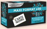 Super U Havange - Promo -60% de remise immédiate sur le 2ème produit identique sur la gamme café capsules Carte Noire compatible Nespresso Promo -60% de remise immédiate sur le 2ème produit identique sur la gamme café capsules Carte Noire compatible Nespresso à dans le catalogue Super U à Havange
