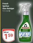 Spiritus Glas-Reiniger Angebote von Frosch bei GLOBUS Braunschweig für 1,59 €