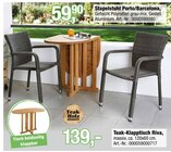 Opti-Wohnwelt Suhl - Stapelstuhl Porto/Barcelona oder Teak-Klapptisch Riva Stapelstuhl Porto/Barcelona oder Teak-Klapptisch Riva Angebot bei Opti-Wohnwelt Suhl im Prospekt 40% IN VIELEN ABTEILUNGEN