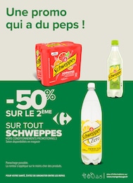 Prix et réduction Schweppes dans le prospectus Carrefour Proximité en cours Offre Schweppes dans le catalogue Carrefour Proximité du moment à la page 16