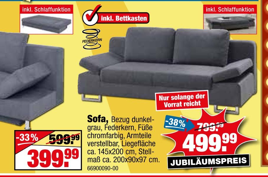 tejo's SB Lagerkauf Giersleben - Sofa Sofa Angebot bei tejo's SB Lagerkauf Giersleben im Prospekt 21% AUF MÖBEL, MATRATZEN UND KÜCHEN!