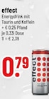 Energydrink mit Taurin und Koffein im Trinkgut Prospekt Energydrink mit Taurin und Koffein von effect im aktuellen Trinkgut Prospekt für 0,79 €