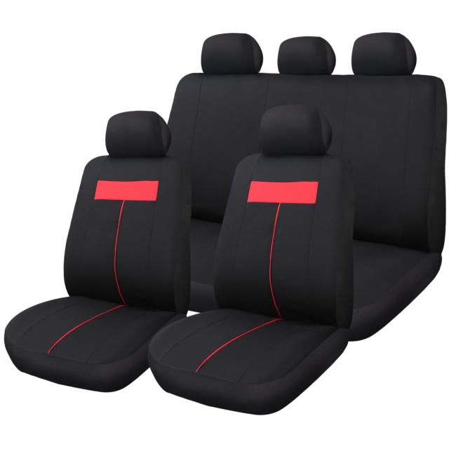 Norauto La Verrière - Jeu de housses de siège universelles noire et rouge 1er PRIX Promo Jeu de housses de siège universelles noire et rouge 1er PRIX dans le catalogue Norauto C'est déjà Noël ! à La Verrière