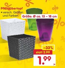 Pflanzübertopf bei Netto Marken-Discount in Ratingen Pflanzübertopf im Angebot bei Netto Marken-Discount Ratingen für 1,99 €