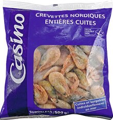 Casino Supermarchés Denouval - Crevettes Nordiques Entières Cuites surgelées Promo Crevettes Nordiques Entières Cuites surgelées dans le catalogue Casino Supermarchés "Le mois Casinomania" à Denouval