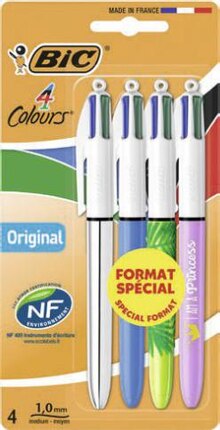 Géant Casino Boissy-Saint-Léger - Lot de 4 stylos bille Promo Lot de 4 stylos bille dans le catalogue Géant Casino Un trésor d'anniv' à Boissy-Saint-Léger