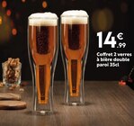 Coffret 2 verres à bière double paroi 35 cl - Maxi Bazar à L'Haÿ-les-Roses Coffret 2 verres à bière double paroi 35 cl en promo chez Maxi Bazar L'Haÿ-les-Roses à 14,99 €