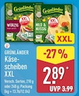 Käsescheiben XXL Würzig von Grünländer für 2,89 € bei ALDI Nord im Angebot Käsescheiben XXL Würzig von Grünländer im aktuellen ALDI Nord Prospekt