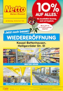 Netto Marken-Discount Prospekt Wiedereröffnung - 10% AUF ALLES. mit 6 Seiten