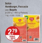 Hamburger, Foccacia oder Bagels von Schär im aktuellen V-Markt Prospekt für 2,79 €