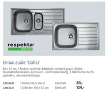 Einbauspüle 'Dallas' bei BAUHAUS in München Einbauspüle 'Dallas' im Angebot bei BAUHAUS München für 89,00 €