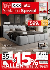 Aktueller XXXLutz Möbelhäuser Prospekt mit Bett, "Schlafen Spezial", Seite 1