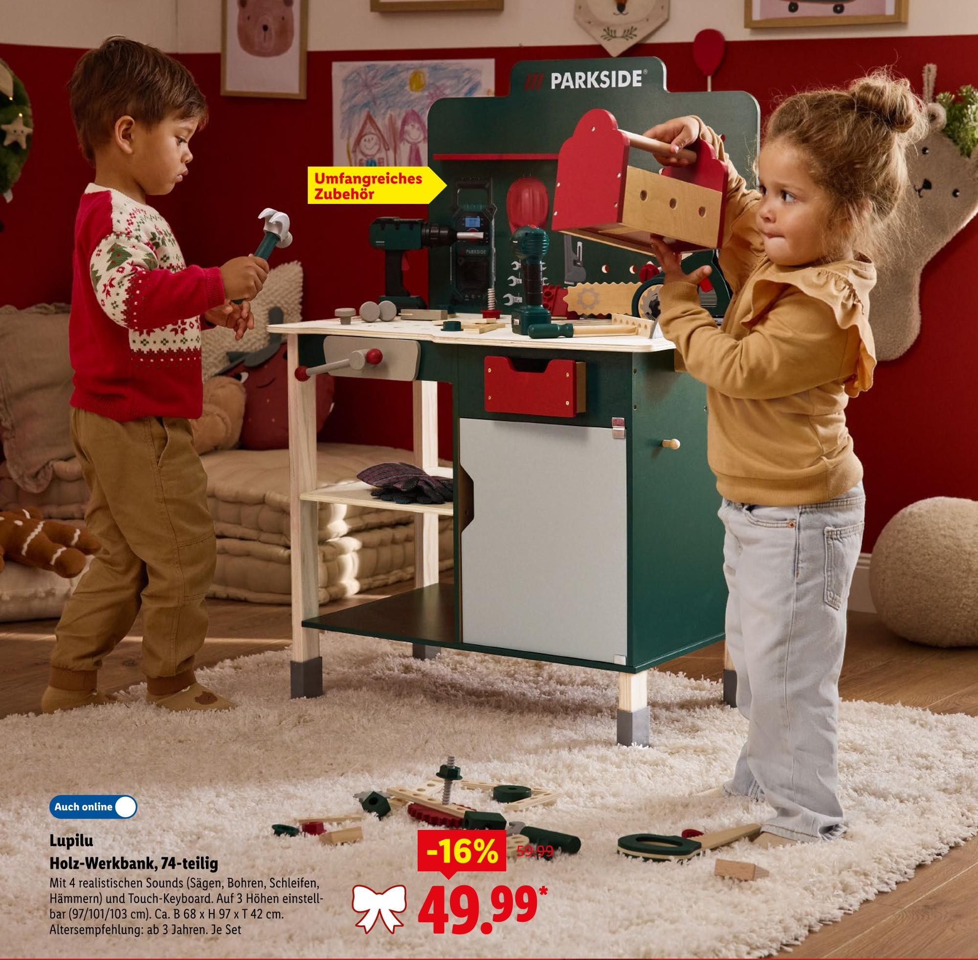 Holz-Werkbank, 74-teilig