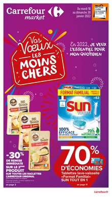 Carrefour Market Catalogue "Vos Voeux LES MOINS CHERS", 12 pages, Suresnes, 18/01/2022 - 30/01/2022 Carrefour Market Catalogue "Vos Voeux LES MOINS CHERS", 12 pages, Suresnes, 18/01/2022 - 30/01/2022