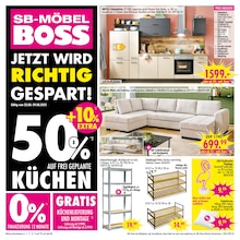 SB Möbel Boss Prospekt JETZT WIRD RICHTIG GESPART! mit 12 Seiten