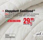 Steppbett Sanitized Angebote bei Die Möbelfundgrube St. Ingbert für 29,99 €