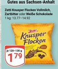 Knusper Flocken Vollmilch im Angebot bei GLOBUS in Erfurt Knusper Flocken Vollmilch Angebote von Zetti bei GLOBUS Erfurt für 1,79 €