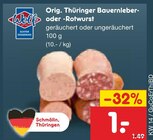 Netto Marken-Discount - Orig. Thüringer Bauernleberwurst Angebot im Prospekt Orig. Thüringer Bauernleberwurst bei Netto Marken-Discount im Prospekt "" für 1,00 €