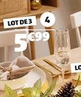 3 flûtes à champagne - Gifi à Rodez 3 flûtes à champagne en promo chez Gifi Rodez à 5,99 €
