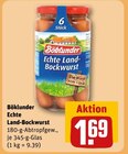 Echte Land-Bockwurst bei REWE im Wöllstadt Prospekt für 1,69 €