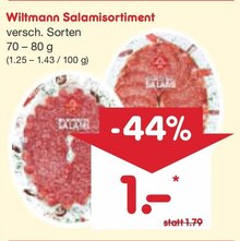 Salamisortiment bei Netto Marken-Discount in Heinsberg Salamisortiment im Angebot bei Netto Marken-Discount Heinsberg für 1,00 €