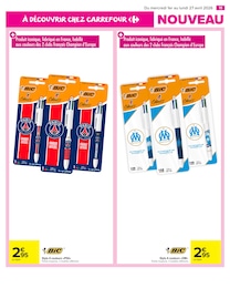Prix et réduction Bic dans le prospectus Carrefour Market en cours Offre Bic dans le catalogue Carrefour Market du moment à la page 11