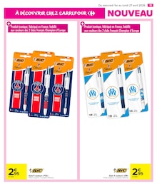 Promotion Stylo dans le prospectus Carrefour Market, valable du 01/04/2026 au 27/04/2026 Promo Stylo dans le catalogue Carrefour Market du moment à la page 11