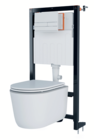Pack wc suspendu avec cuvette sans bride effet vortex luvia et bâti-support sol et mur silgo et bâti-support sol et mur silgo - GOODHOME en promo chez Castorama Douai à 189,90 €