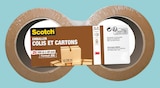 Lot de 2 rubans d'emballage 100m x 48mm Havane - Scotch dans le catalogue Intermarché