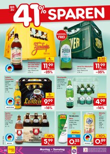 Bier im Netto Marken-Discount Prospekt "Aktuelle Angebote" mit 66 Seiten (Fürth)