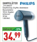 DAMPFGLÄTTER im Angebot bei Marktkauf in Brühl DAMPFGLÄTTER Angebote von PHILIPS bei Marktkauf Brühl für 34,99 €