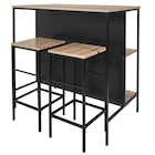Table ilot 2 tabourets "Loka" - Carrefour à Palaiseau Table ilot 2 tabourets "Loka" en promo chez Carrefour Palaiseau à 89,99 €