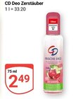 Deo Zerstäuber Angebote von CD bei GLOBUS Hofheim für 2,49 €
