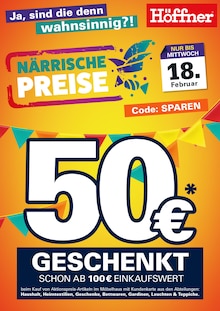 Teppichboden im Höffner Prospekt "NÄRRISCHE PREISE" mit 1 Seiten (Fürth)