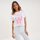Promo T-shirt col rond manches courtes coton blanc femme à 9,09 € dans le catalogue La Halle à Paris