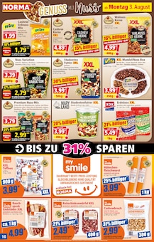 Nüsse im aktuellen Norma Prospekt (Mannheim) Nüsse im Norma Prospekt "Mehr fürs Geld" mit 30 Seiten (Mannheim)