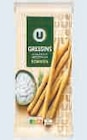 Gressins à l'huile d'olive - U - U Express à Paris Gressins à l'huile d'olive - U en promo chez U Express Paris à 1,17 €