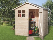 Garten Aufbewahrung im aktuellen OBI Prospekt Holz-Gerätehaus „Easy“ für 299,99 € bei OBI im Angebot