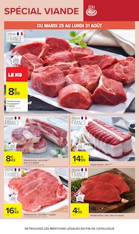 Promotion Viande dans le prospectus Carrefour, valable du 24/08/2026 au 07/09/2026 Promo Viande dans le catalogue Carrefour du moment à la page 19