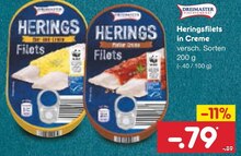 Netto Marken-Discount Hattingen - Heringsfilets in Creme Heringsfilets in Creme Angebot bei Netto Marken-Discount Hattingen im Prospekt "Fisch verliebt? Dann geh doch zu Netto!"