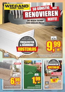 wohnen & sparen Wiegand Prospekt SO GÜNSTIG GEHT RENOVIEREN HEUTE! mit 8 Seiten
