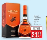 Carlos I Solera Gran Reserva Angebote von Osborne bei Marktkauf Tübingen für 21,99 €
