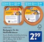 Backpapier für die Heißluftfritteuse von POWER FORCE im aktuellen ALDI SÜD Prospekt für 2,99 €