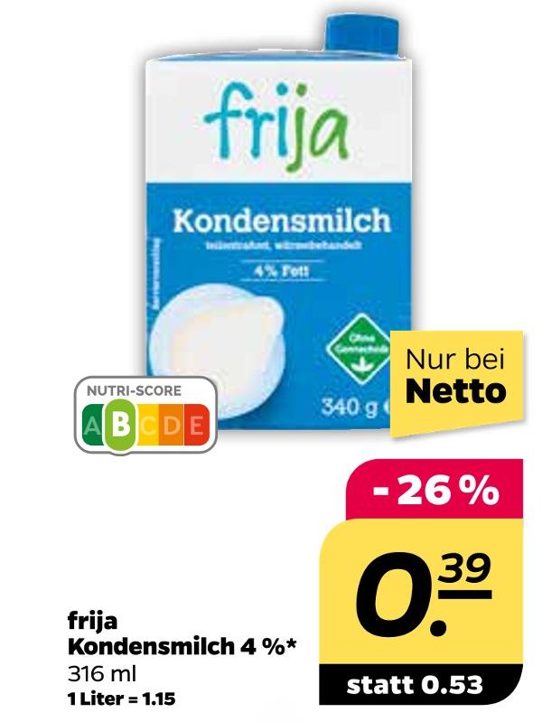 NETTO mit dem Scottie Stößen - Kondensmilch Kondensmilch Angebot bei NETTO mit dem Scottie Stößen im Prospekt Günstig. Besser. Für Dich.