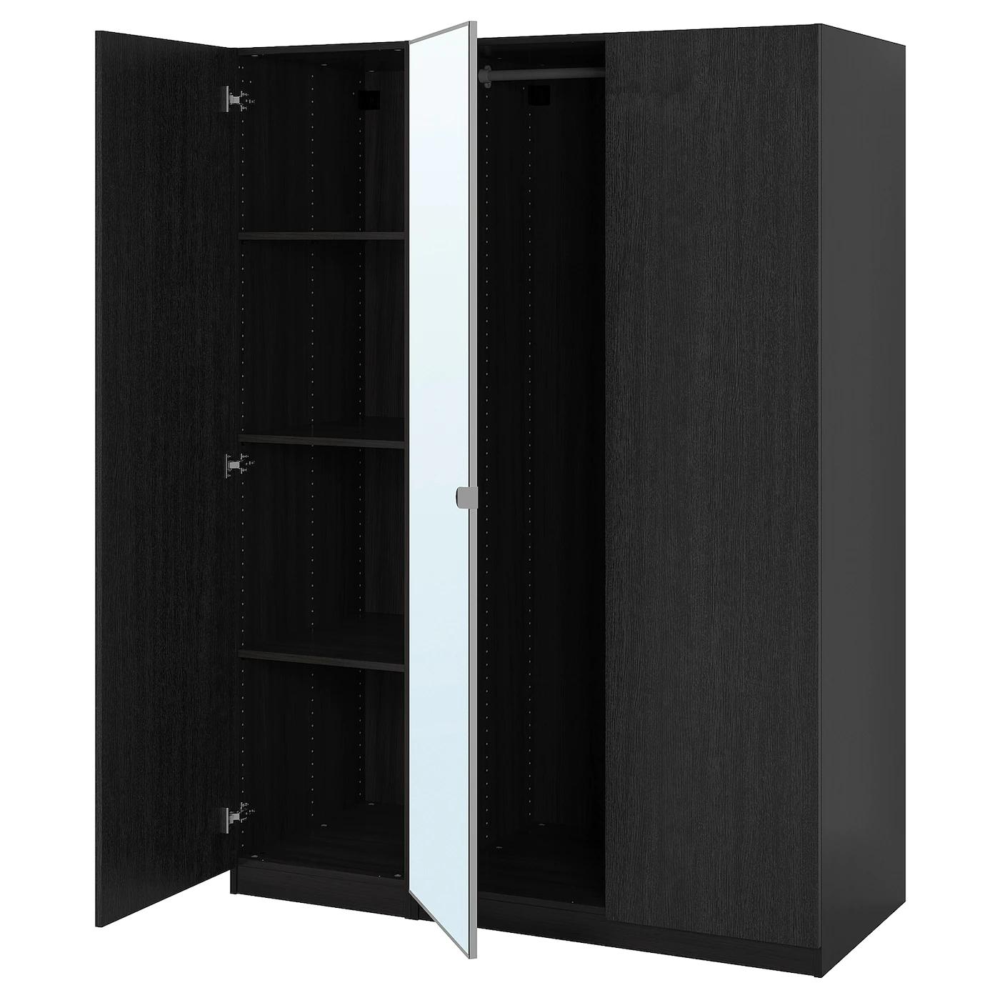IKEA Bremerhaven - Schrankkombination schwarzbraun/Spiegelglas 150x60x201 cm Schrankkombination schwarzbraun/Spiegelglas 150x60x201 cm Angebot bei IKEA Bremerhaven im Prospekt Gemütlichkeit zum kleinen Preis