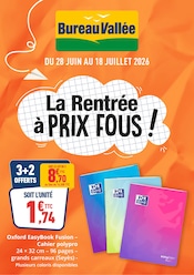 Prospectus Librairies & Culture Bureau Vallée en cours à Gévezé et alentours, "La Rentrée à PRIX FOUS !", 1 page, 28/06/2026 - 18/07/2026 Catalogue Librairies & Culture Bureau Vallée en cours à Gévezé et alentours, "La Rentrée à PRIX FOUS !", 1 page, 28/06/2026 - 18/07/2026