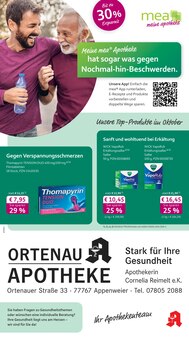 Aktueller mea - meine apotheke Prospekt (Oberkirch, 4 Seiten zum blättern mea - meine apotheke Prospekt Unsere September-Angebote mit 4 Seiten